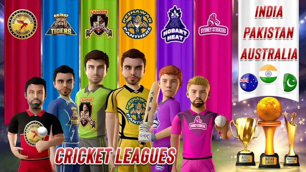Скачать RVG Real World Cricket Game 3D (Мод: Много денег и разблокировано всё) на Андроид — скриншот 5