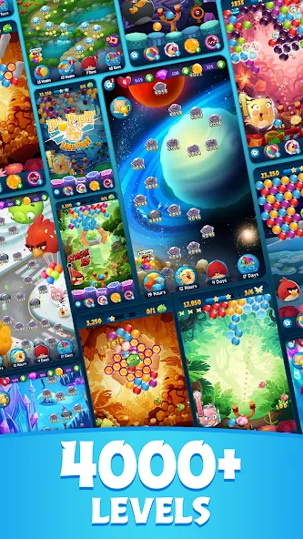 Angry Birds POP Bubble Shooter на Андроид — Мод Много жизней и ходов — скриншот 2