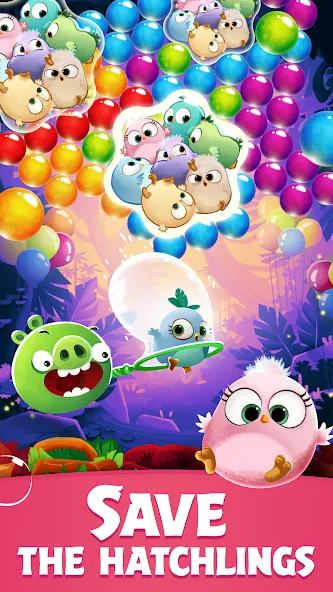 Angry Birds POP Bubble Shooter на Андроид — Мод Много жизней и ходов — скриншот 3