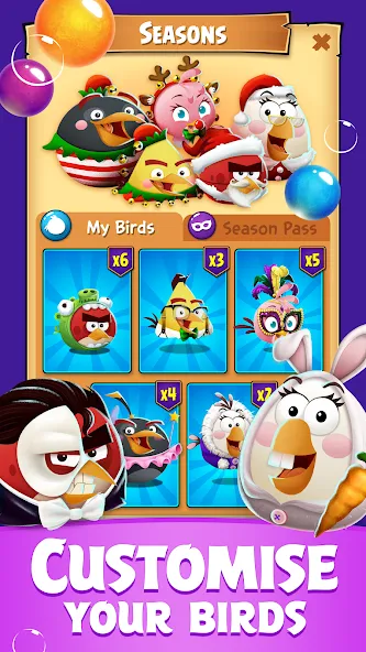 Angry Birds POP Bubble Shooter на Андроид — Мод Много жизней и ходов — скриншот 5