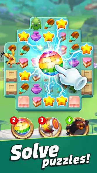 Скачать Angry Birds Match 3 на Android — Много денег и жизней — скриншот 1