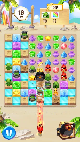 Скачать Angry Birds Match 3 на Android — Много денег и жизней — скриншот 5