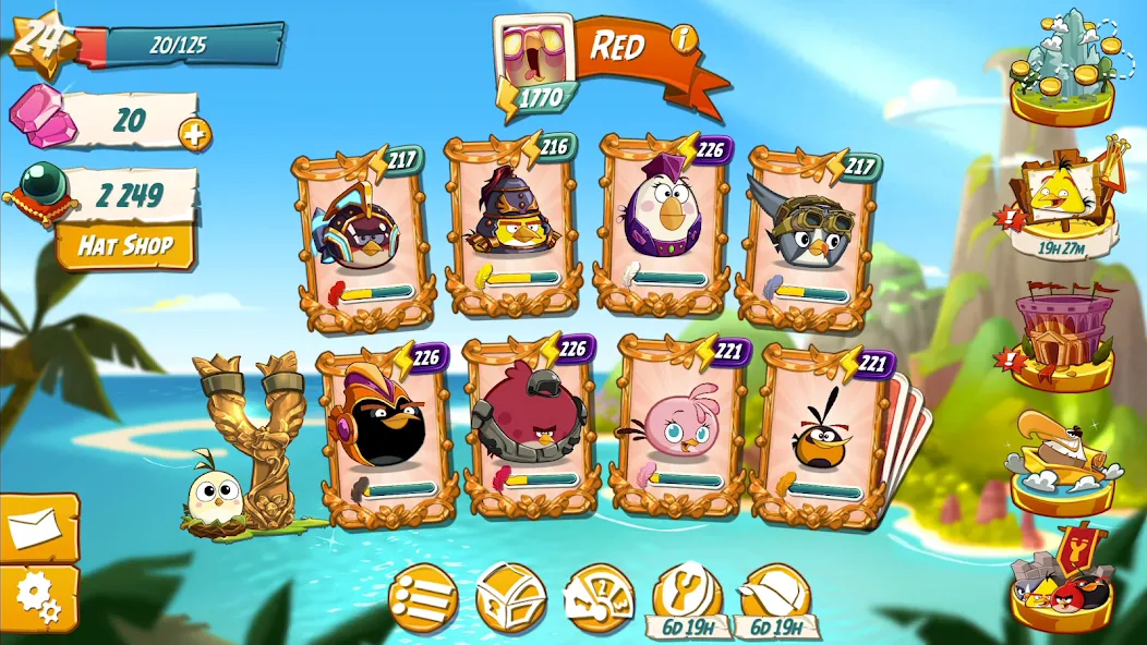 Angry Birds 2 — Мод: Много денег и кристаллов — скриншот 5