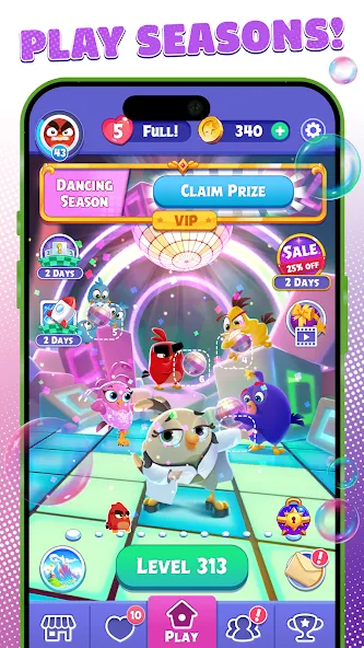 Скачать Angry Birds Dream Blast с модом — Много монет и ходов — скриншот 3
