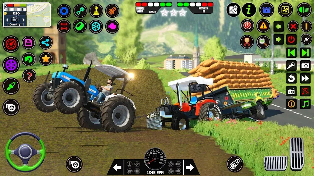 Скачать взломанную Indian Tractor Farming Games — Много денег — скриншот 1