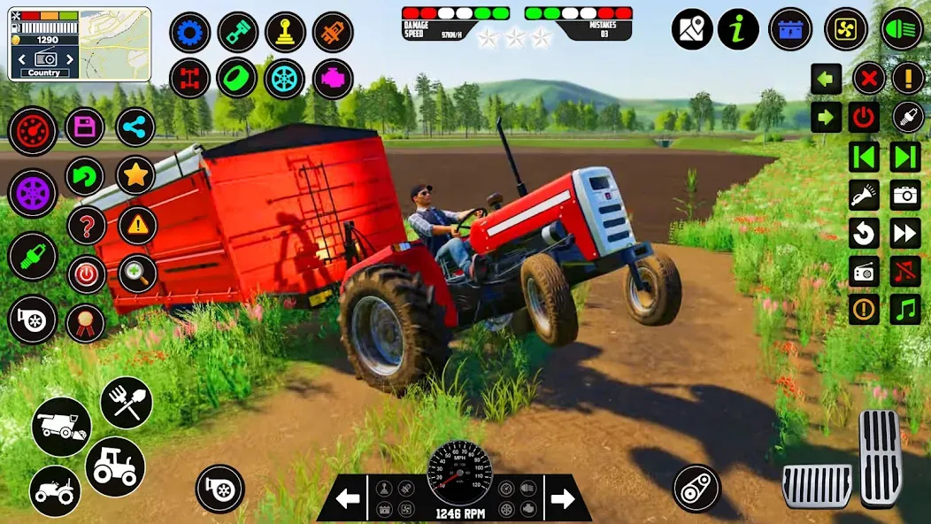 Скачать взломанную Indian Tractor Farming Games — Много денег — скриншот 5