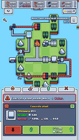 Скачать взлом Production Chain Tycoon на Андроид — Много денег — скриншот 2
