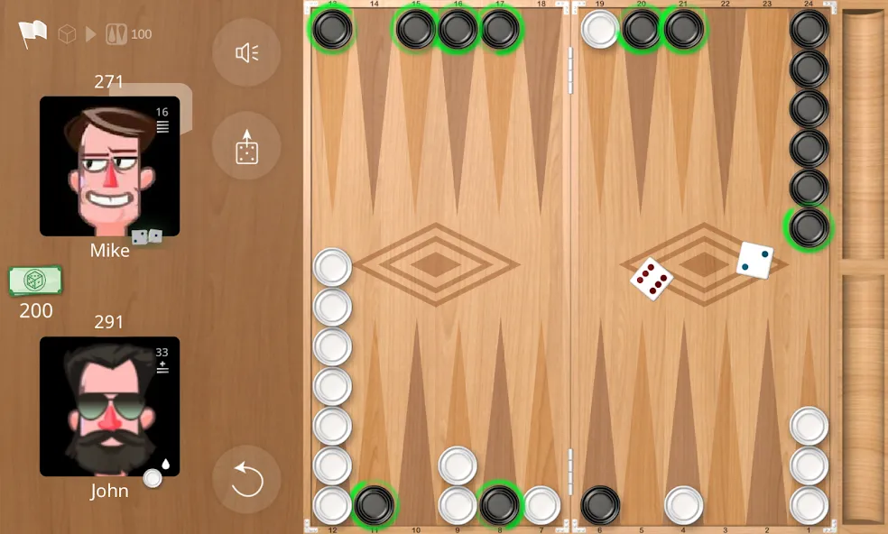 Backgammon Online — Все премиум доски и кубики разблокированы — скриншот 3
