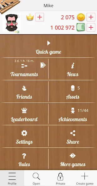 Backgammon Online — Все премиум доски и кубики разблокированы — скриншот 5