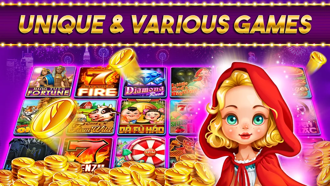 Casino Frenzy - Slot Machines на Андроид — Мод Много денег — скриншот 3
