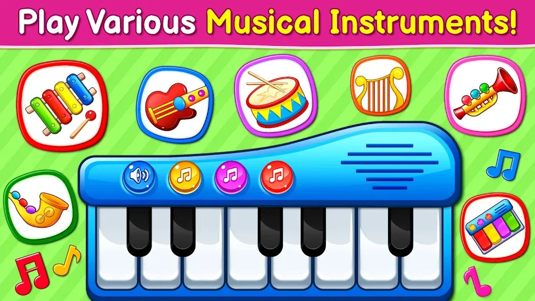Взломанная Baby Games: Piano & Baby Phone на Андроид — Все открыто — скриншот 2 Взломанная Baby Games: Piano & Baby Phone на Андроид — Все открыто — скриншот 2