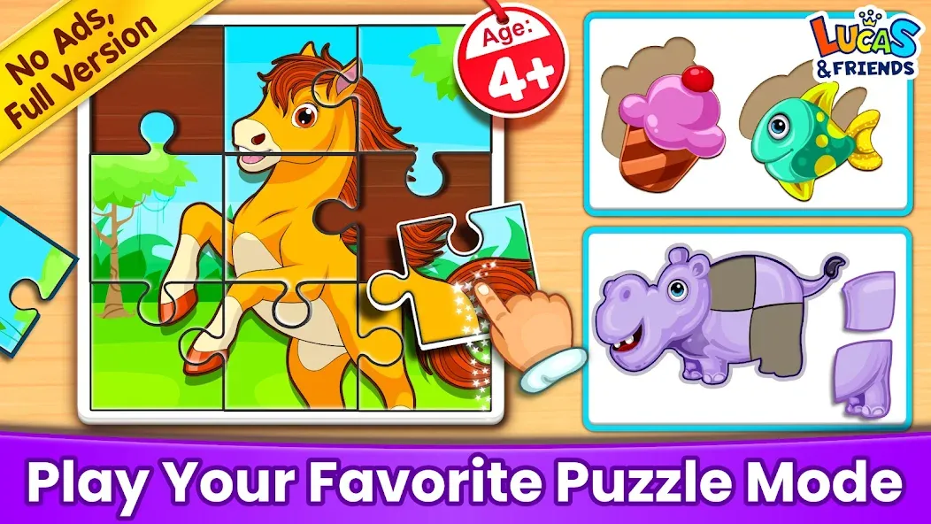 Скачать взлом Puzzle Kids: Jigsaw Puzzles на Андроид — Все пазлы разблокированы — скриншот 1