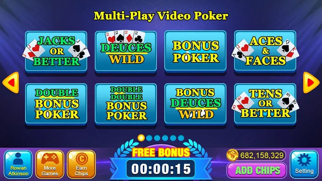 Взлом Video Poker Games - Multi Hand — Много денег — скриншот 1