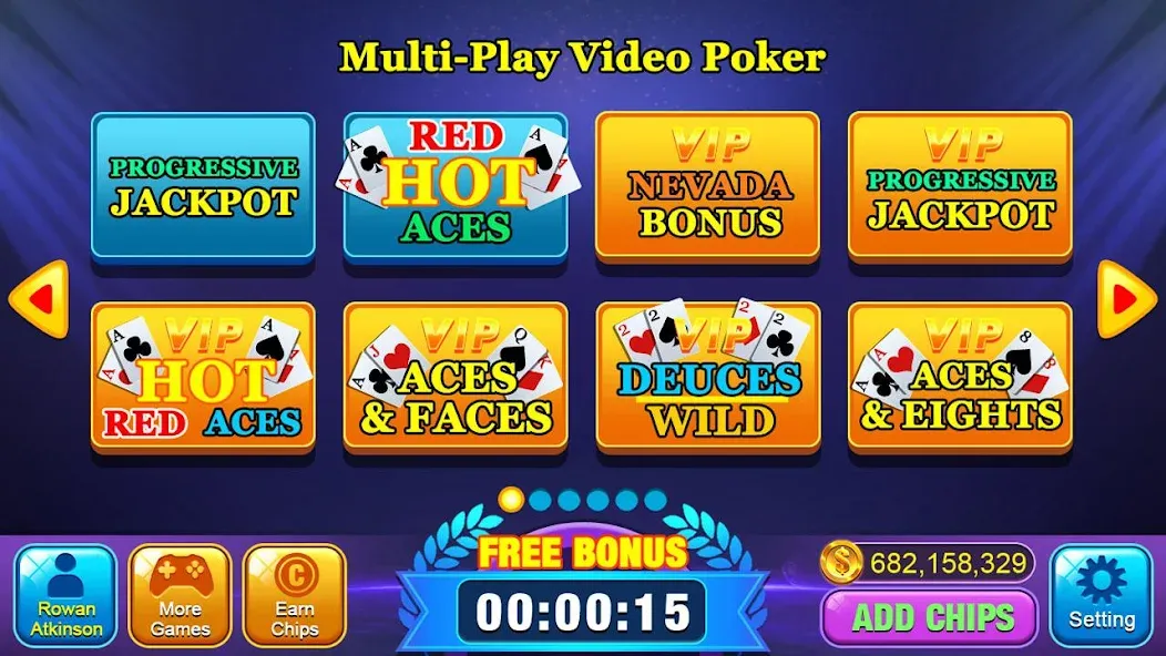 Взлом Video Poker Games - Multi Hand — Много денег — скриншот 3