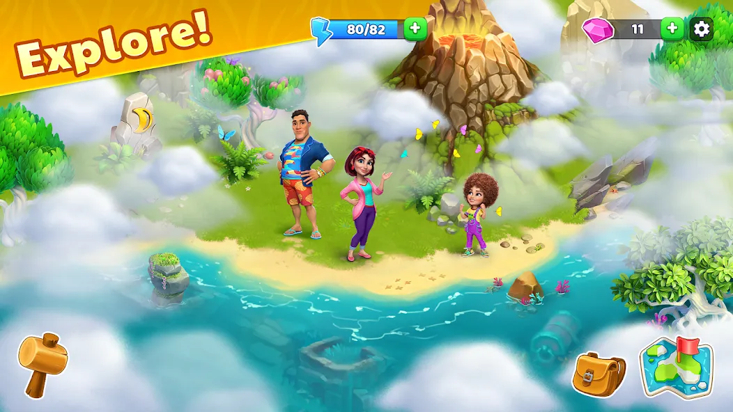 Bermuda Adventures Farm Island MOD APK на Android — Много энергии и без рекламы — скриншот 4