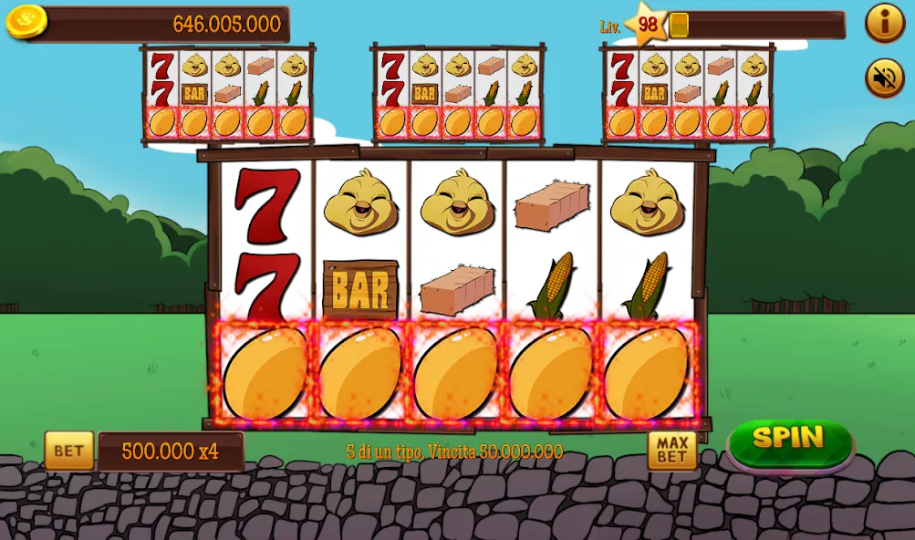 Slot Gallina 4 — Взломанная версия (Много денег) — скриншот 1