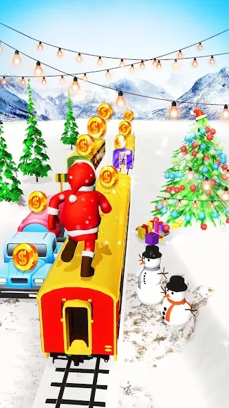 Скачать Xmas Santa Surfer Running Game на Android — Много денег — скриншот 3