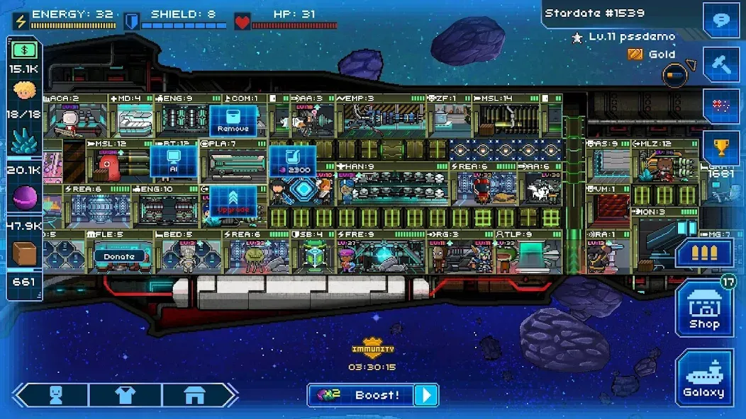 Скачать взломанную Pixel Starships — Взлом на бесплатные покупки — скриншот 5