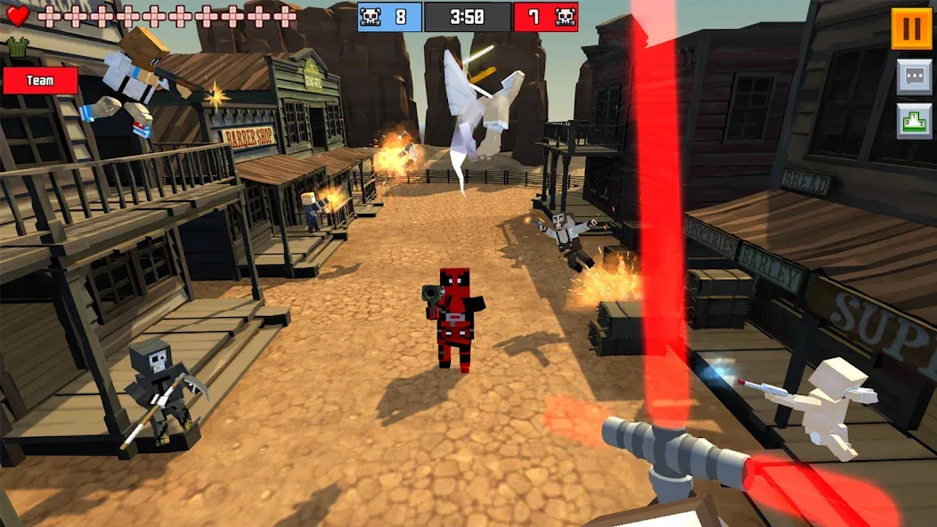 Pixel Fury Classic FPS Shooter (Мод Много денег и всё оружие разблокировано) — скриншот 5