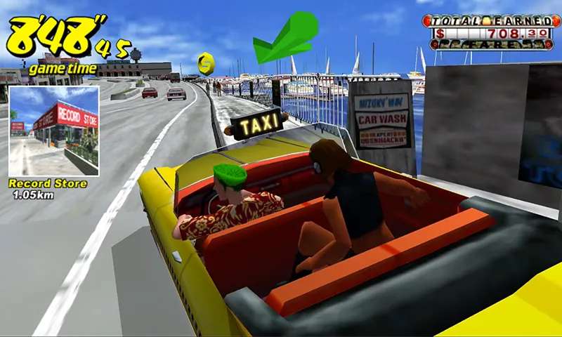 Crazy Taxi Classic MOD — Много денег на Андроид — скриншот 2