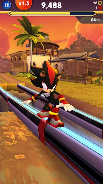 Sonic Dash 2: Sonic Boom Run MOD APK — Много денег и колец — скриншот 2
