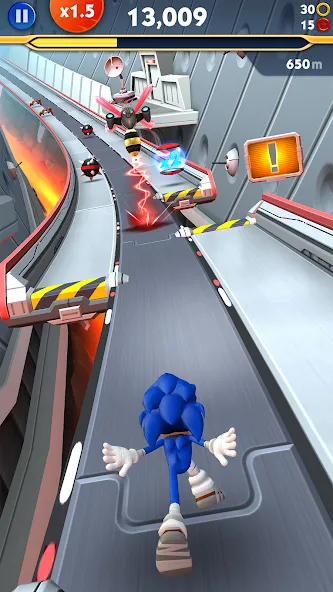 Sonic Dash 2: Sonic Boom Run MOD APK — Много денег и колец — скриншот 3