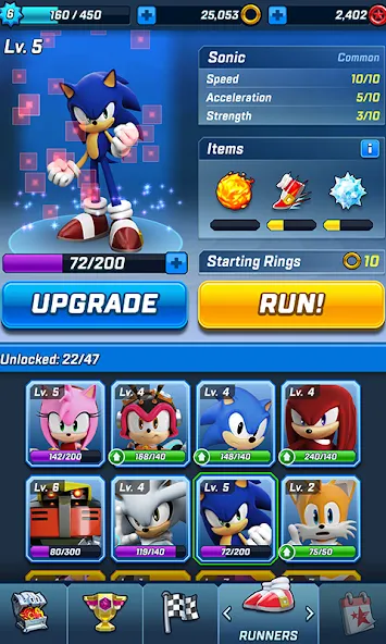 Sonic Forces - Running Game (Мод Много колец и безлимитные билеты) — скриншот 4