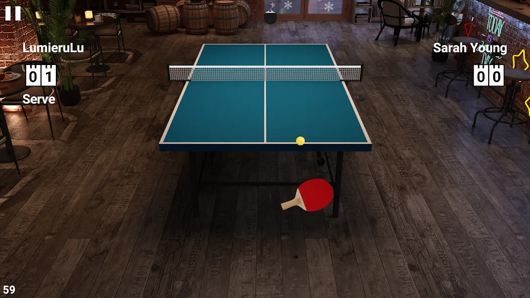 Virtual Table Tennis на Андроид — Мод Много денег — скриншот 2 Virtual Table Tennis на Андроид — Мод Много денег — скриншот 2