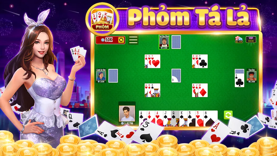 Phom, Ta la MOD APK — Много денег — скриншот 1