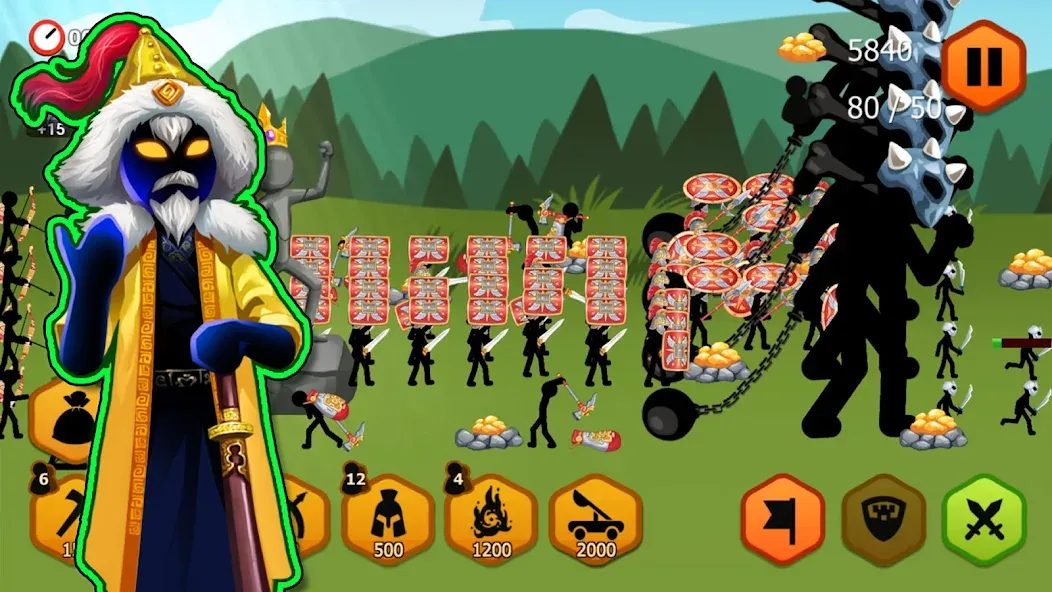 Stickman Battle 2: Empires War MOD APK — Много денег и кристаллов — скриншот 5