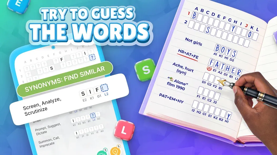 Скачать Acrostics－Cross Word Puzzles (Мод: Все уровни разблокированы) на Андроид — скриншот 1
