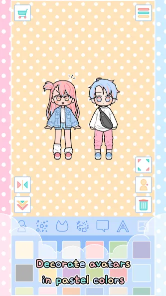 Скачать Pastel Friends : Dress Up Game на Android — Все открыто — скриншот 2