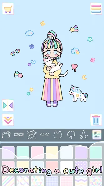 Pastel Girl : Dress Up Game (Мод Все открыто) — скриншот 2