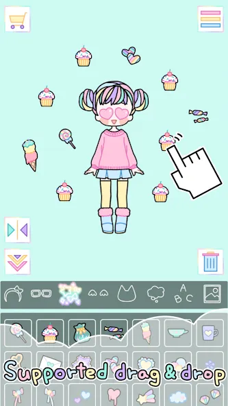 Pastel Girl : Dress Up Game (Мод Все открыто) — скриншот 3