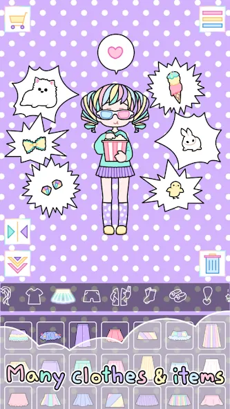 Pastel Girl : Dress Up Game (Мод Все открыто) — скриншот 5