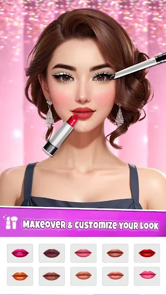 Скачать Fashion Artist: Makeup Game — Модификация Много денег и всё разблокировано — скриншот 1