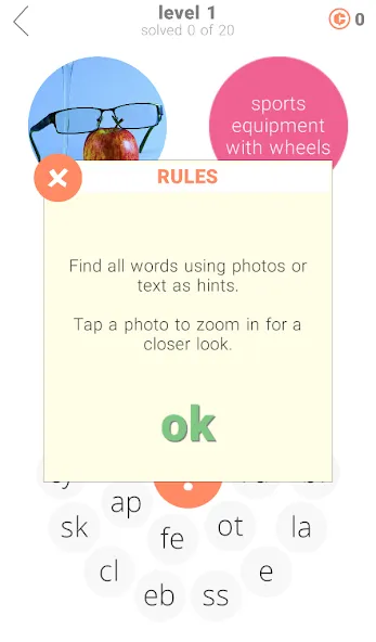Word Rings 2 MOD — Бесконечные подсказки на Андроид — скриншот 4