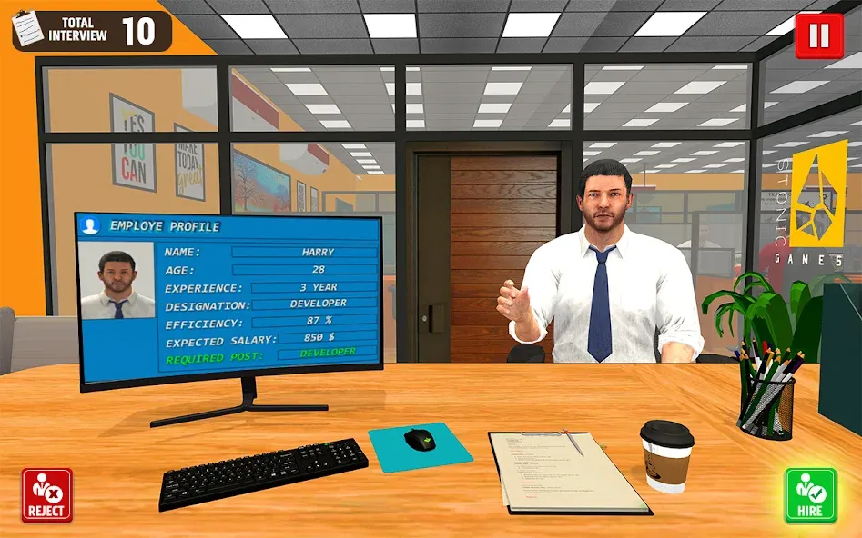 Virtual HR Manager Job Games — Мод: Всё открыто — скриншот 2 Virtual HR Manager Job Games — Мод: Всё открыто — скриншот 2