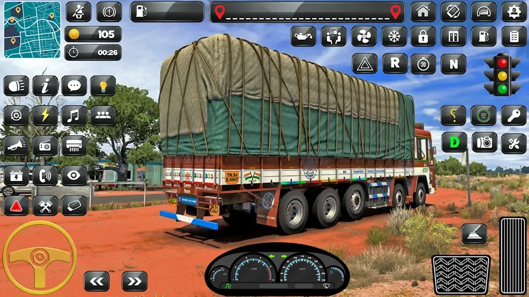 Indian Truck Driver Simulator MOD APK — Много денег — скриншот 2