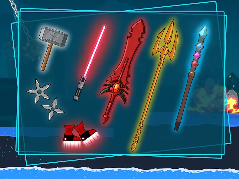 Скачать взломанную Stick-man Fighting Games — Много денег — скриншот 3