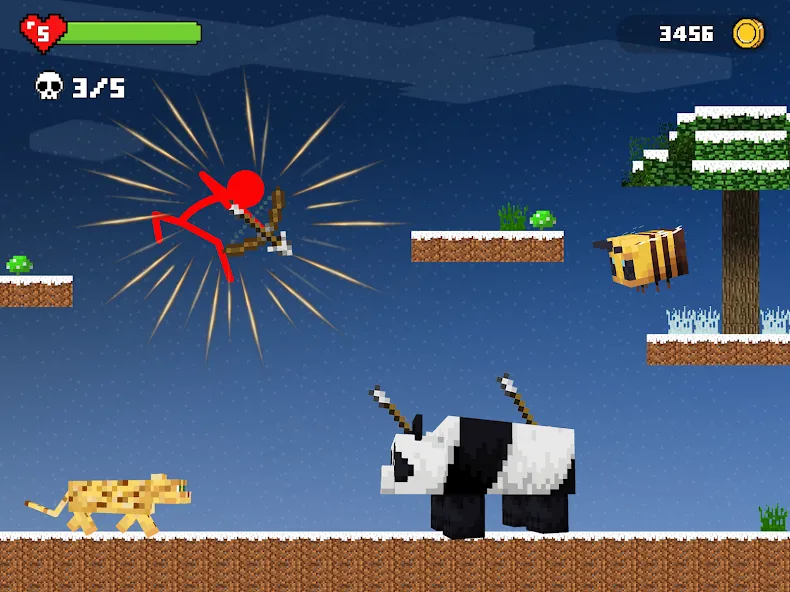 Stick-man Battle - Craft World MOD APK на Android — Много денег и кристаллов — скриншот 5