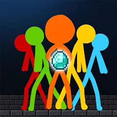 Stick-man Battle - Craft World MOD APK на Android — Много денег и кристаллов