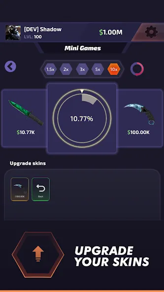 Скачать взлом Case Battle: Skins Simulator на Андроид — Много денег — скриншот 3