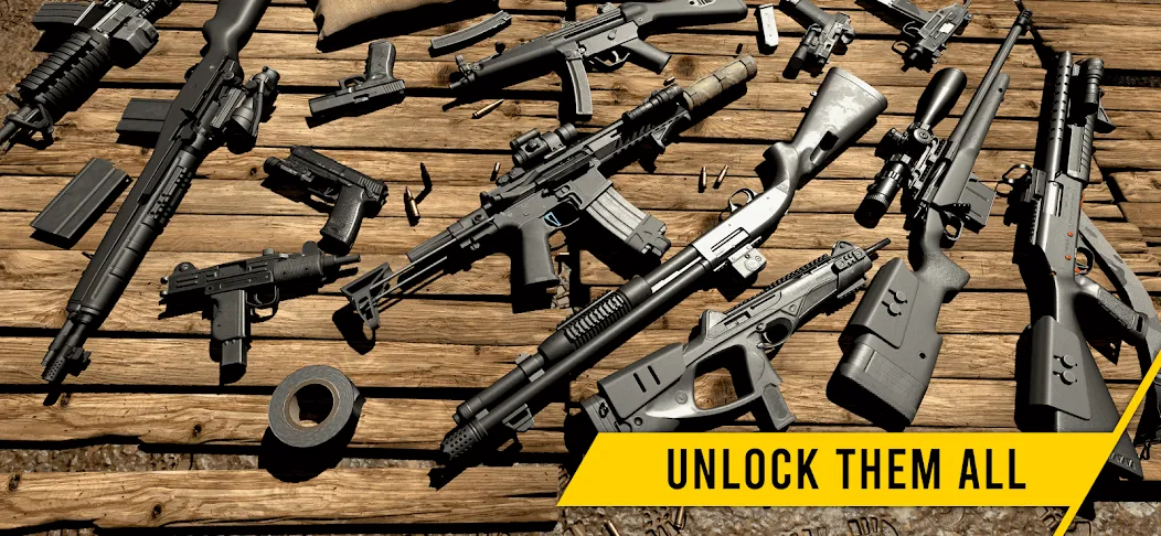 GUNSIM - 3D FPS Shooting Guns — Взломанная версия (Много денег) — скриншот 5