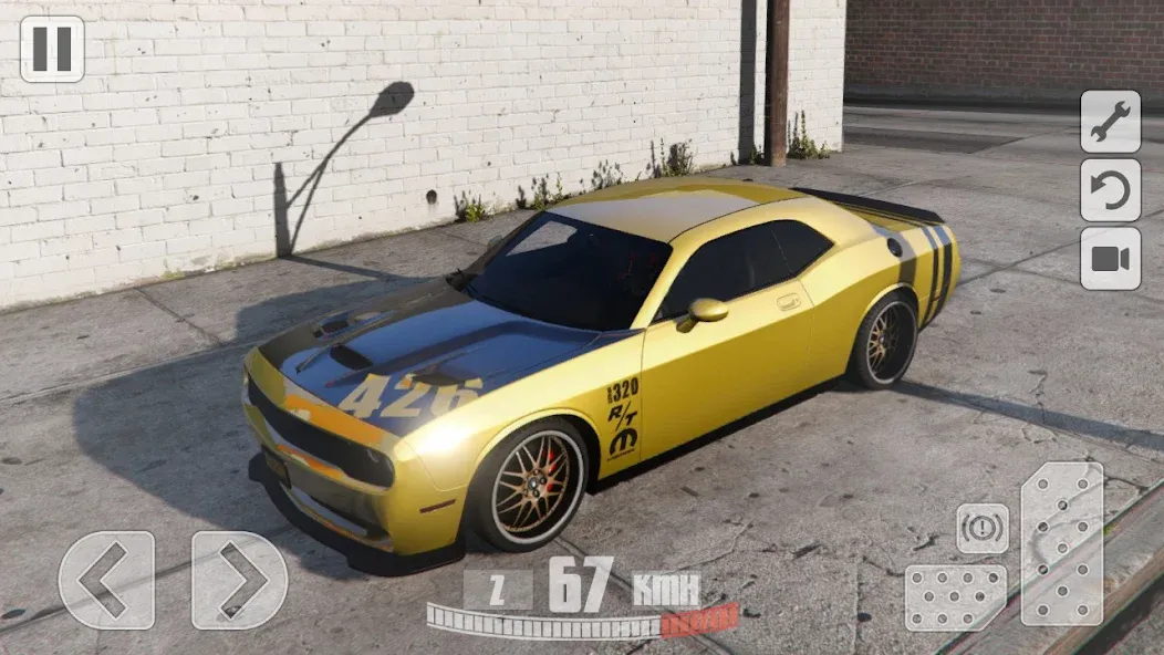 Скачать Simulator Dodge Demon Parking — Модификация Много денег — скриншот 5