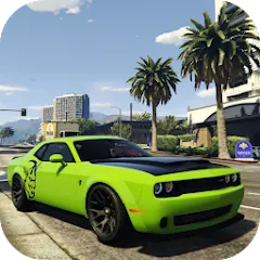 Скачать Simulator Dodge Demon Parking — Модификация Много денег