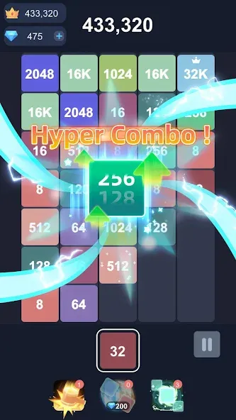 Скачать 2048™ Merge Block Puzzle (Мод: Без рекламы) на Андроид — скриншот 1