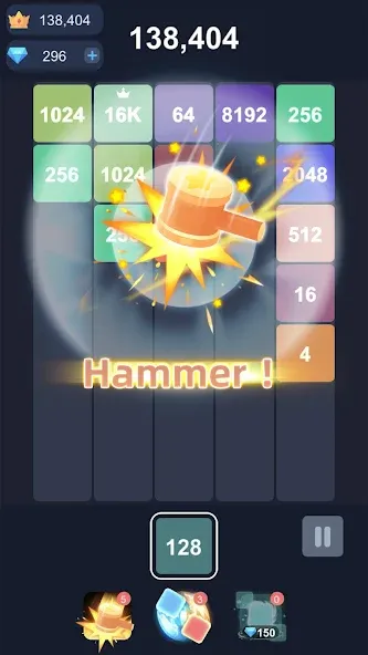 Скачать 2048™ Merge Block Puzzle (Мод: Без рекламы) на Андроид — скриншот 3