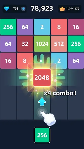 Скачать 2048™ Merge Block Puzzle (Мод: Без рекламы) на Андроид — скриншот 4