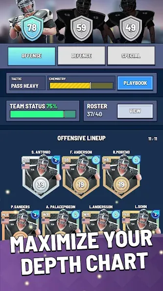 Скачать Blitz Football Franchise 2024 — Последняя версия (Много денег) — скриншот 4